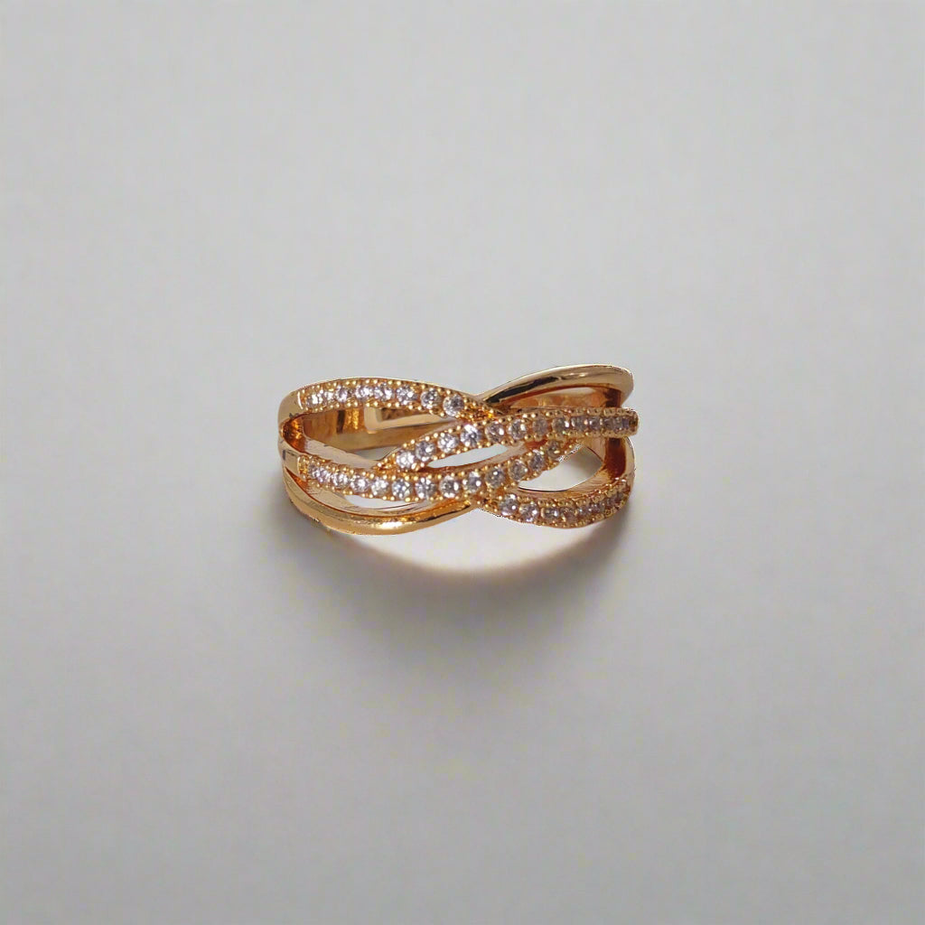 Crossover Diamond Ring