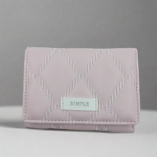 Textured Three Fold Wallet for Women