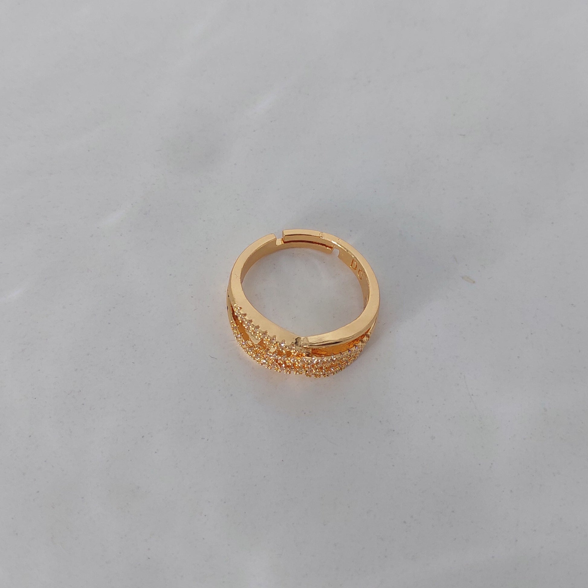 Cross Over Diamond Ring